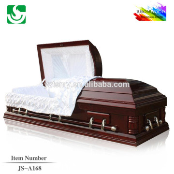 JS-A168 wholesale best price mahogany wood casket